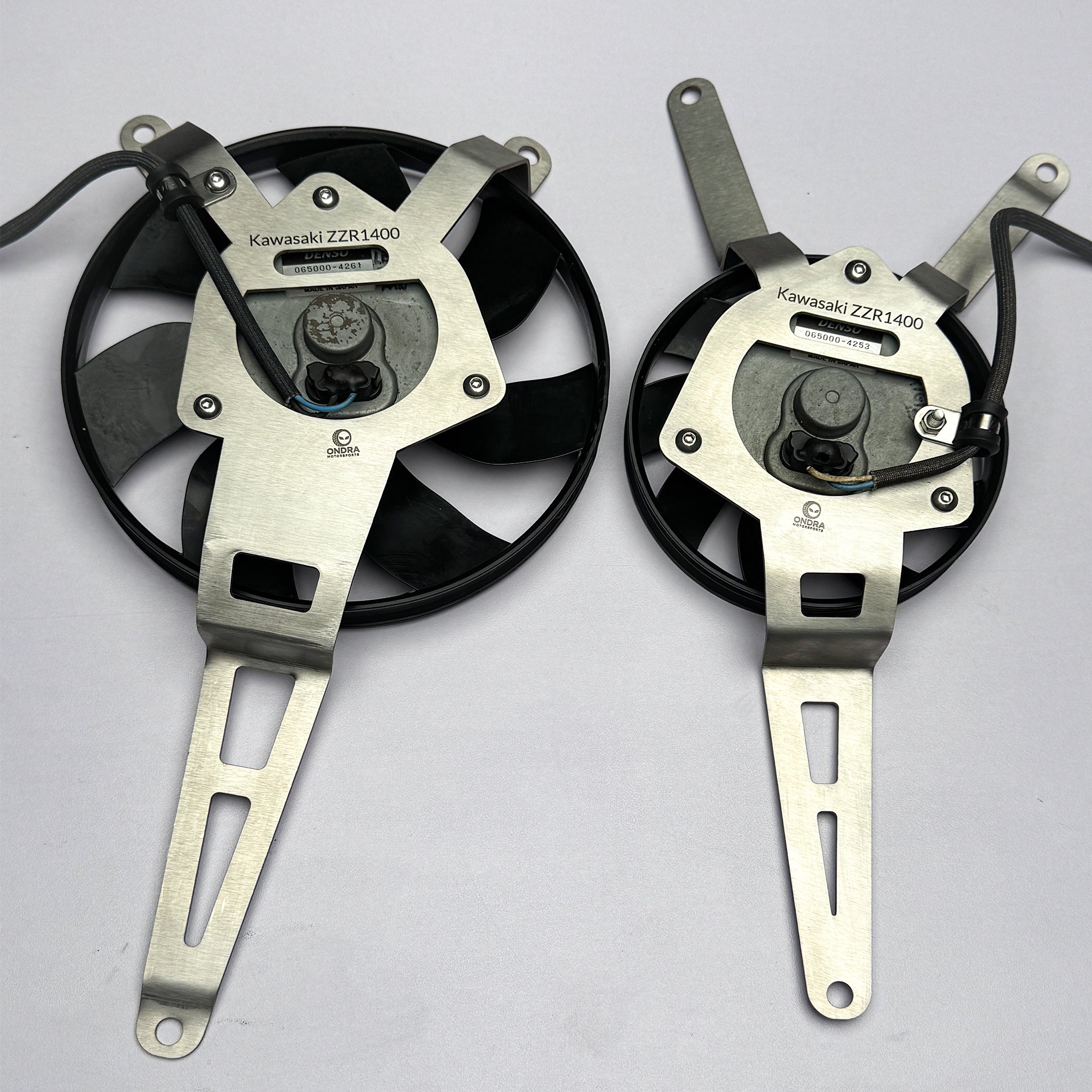 Kawasaki ZZR1400 radiator cooling fan brackets
